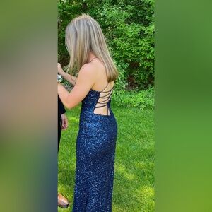 Glitterati Primavera blue sequin dress, size 4